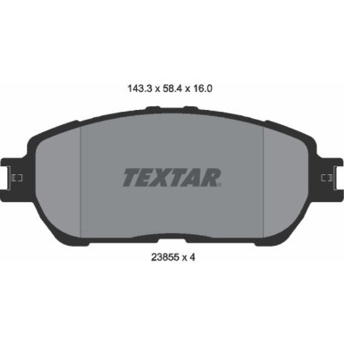 Textar Bremsbelagsatz, Scheibenbremse 2385501 Textar Bremsbelagsatz, Scheibenbremse 2385501