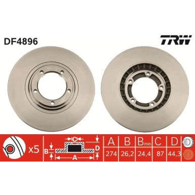 TRW Bremsscheibe DF4896
