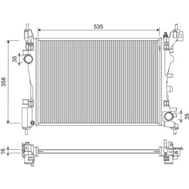 Kühler, Motorkühlung 701277 Kühler, Motorkühlung 701277