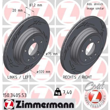 Zimmermann Bremsscheibe BLACK Z 150.3405.53 Zimmermann Bremsscheibe BLACK Z 150.3405.53