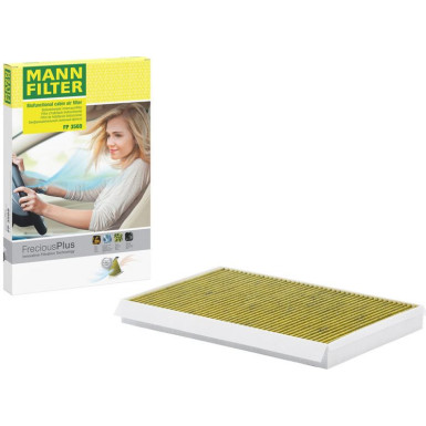 MANN-FILTER FP 3569 Innenraumfilter FreciousPlus Aktivkohlefilter mit Polyphenol, antibakteriell, Feinstaubfilter (PM 2.5)