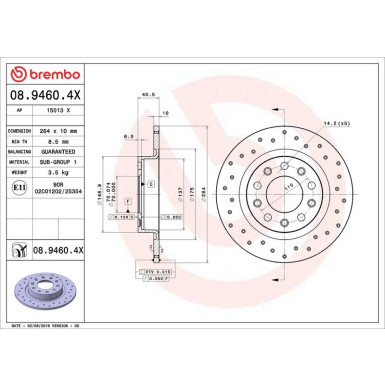 Brembo Bremsscheibe XTRA LINE - Xtra 08.9460.4X