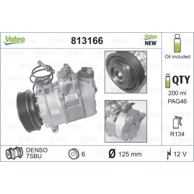 Valeo Kompressor, Klimaanlage VALEO CORE-FLEX 813166