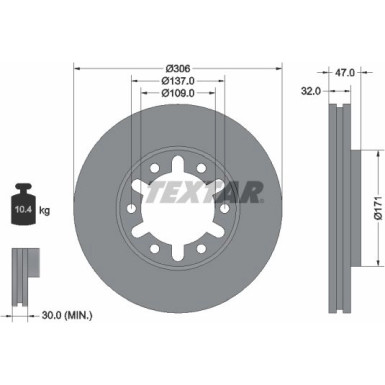 Textar Bremsscheibe 92138300 Textar Bremsscheibe 92138300