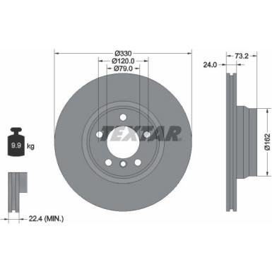 Textar Bremsscheibe PRO+ 92242005
