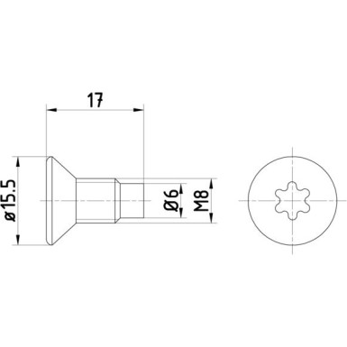 Schraube, Bremsscheibe 8DZ 355 209-041 Schraube, Bremsscheibe 8DZ 355 209-041