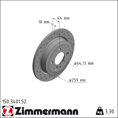 Bremsscheibe 150.3401.52 Bremsscheibe 150.3401.52