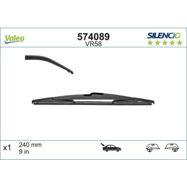 VALEO 574089 Heckscheibenwischerblatt hinten SILENCIO REAR