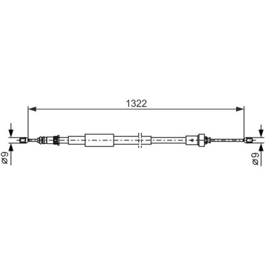 BOSCH Seilzug, Feststellbremse 1 987 482 385 BOSCH Seilzug, Feststellbremse 1 987 482 385