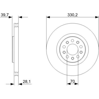 BOSCH Bremsscheibe 0 986 479 C82 BOSCH Bremsscheibe 0 986 479 C82