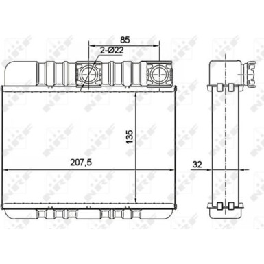 NRF Wärmetauscher, Innenraumheizung EASY FIT 54277