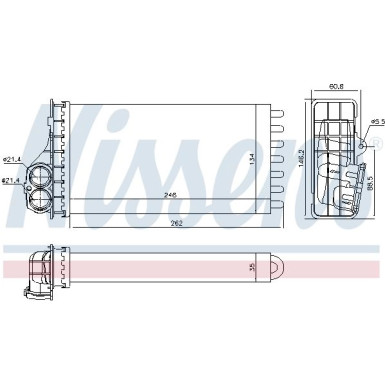 Nissens Wärmetauscher, Innenraumheizung FIRST FIT 707091