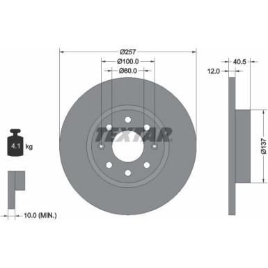 Textar Bremsscheibe PRO 92164603 Textar Bremsscheibe PRO 92164603