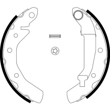 Hella Bremsbackensatz 8DB 355 001-741 Hella Bremsbackensatz 8DB 355 001-741