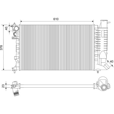 Kühler, Motorkühlung 730630 Kühler, Motorkühlung 730630
