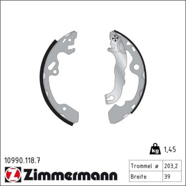 Bremsbackensatz 10990.118.7 Bremsbackensatz 10990.118.7