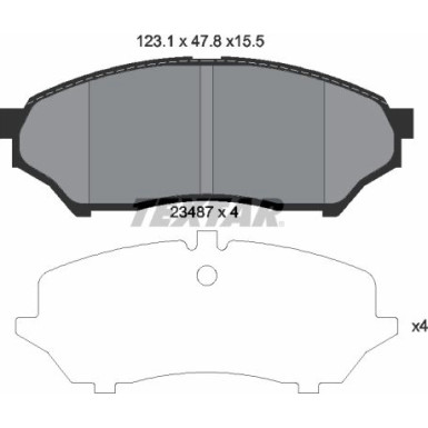 Textar Bremsbelagsatz, Scheibenbremse 2348701