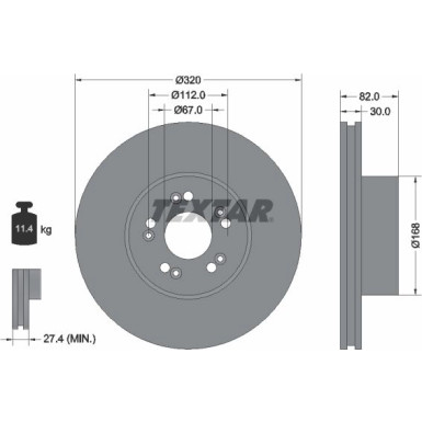 Textar Bremsscheibe 92056600