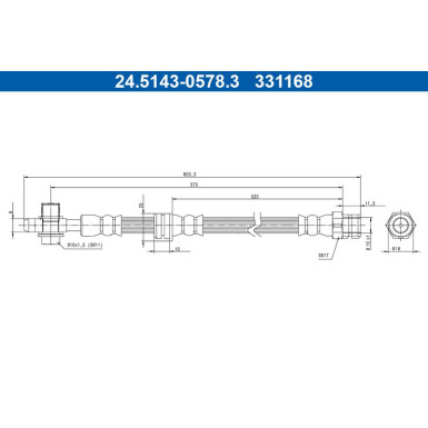Bremsschlauch 24.5143-0578.3 Bremsschlauch 24.5143-0578.3
