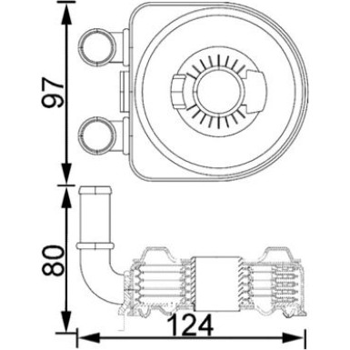 Ölkühler, Motoröl CLC 193 000S Ölkühler, Motoröl CLC 193 000S