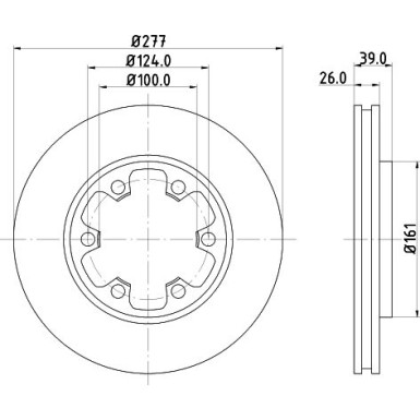 Hella Bremsscheibe 8DD 355 102-921 Hella Bremsscheibe 8DD 355 102-921