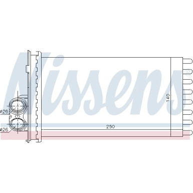 Nissens Wärmetauscher, Innenraumheizung 71154