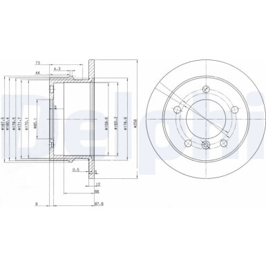 Delphi Bremsscheibe BG3235 Delphi Bremsscheibe BG3235
