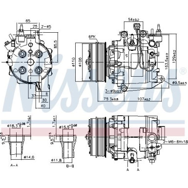 Nissens Kompressor, Klimaanlage FIRST FIT 890195