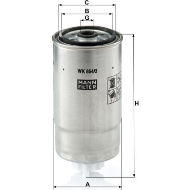 Kraftstofffilter WK 854/3 Kraftstofffilter WK 854/3