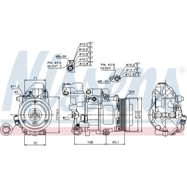 Nissens Kompressor, Klimaanlage FIRST FIT 89051