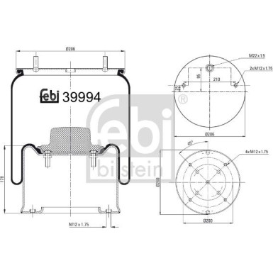FEBI BILSTEIN 39994 Federbalg, Luftfederung