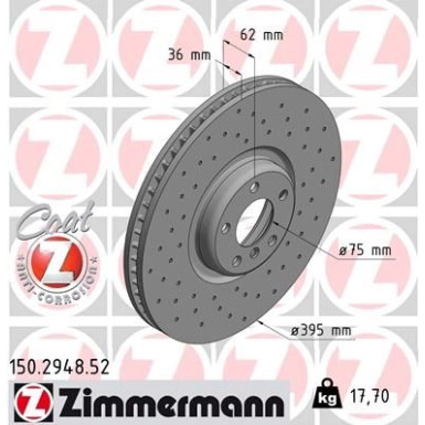 Zimmermann Bremsscheibe SPORT Z 150.2948.52