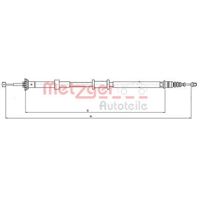 Metzger Seilzug, Feststellbremse 12.0727