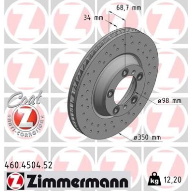 Zimmermann Bremsscheibe SPORT Z 460.4504.52 Zimmermann Bremsscheibe SPORT Z 460.4504.52