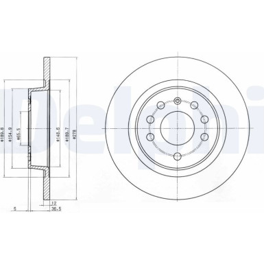 Delphi Bremsscheibe BG3731C Delphi Bremsscheibe BG3731C