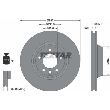 Textar Bremsscheibe PRO+ 92121805 Textar Bremsscheibe PRO+ 92121805