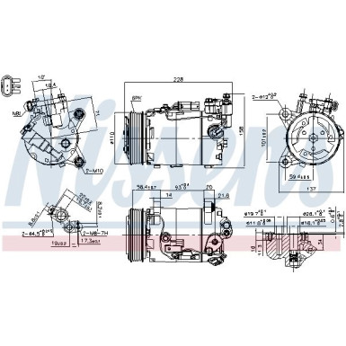 Nissens Kompressor, Klimaanlage FIRST FIT 890601