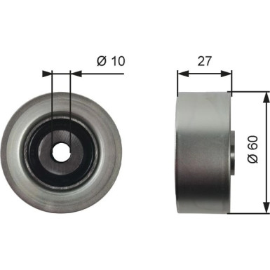 Gates Umlenk-/Führungsrolle, Keilrippenriemen DriveAlign™ T36392