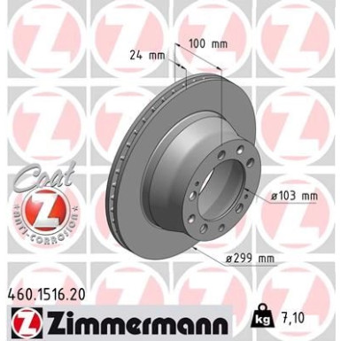 Zimmermann Bremsscheibe Coat Z 460.1516.20