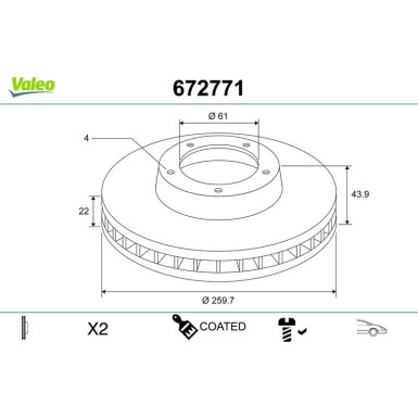 Bremsscheibe 672771 Bremsscheibe 672771