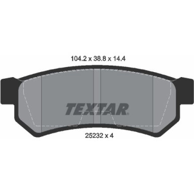 Textar Bremsbelagsatz, Scheibenbremse Q+ 2523201 Textar Bremsbelagsatz, Scheibenbremse Q+ 2523201