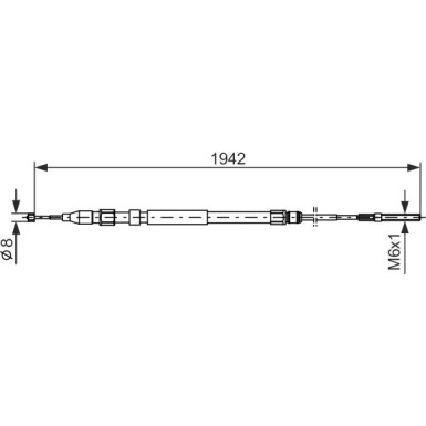 BOSCH Seilzug, Feststellbremse 1 987 477 820 BOSCH Seilzug, Feststellbremse 1 987 477 820