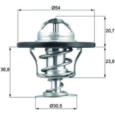 Mahle Thermostat, Kühlmittel BEHR TX 52 92