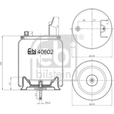 FEBI BILSTEIN 40602 Federbalg, Luftfederung
