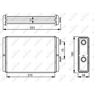 NRF Wärmetauscher, Innenraumheizung 53233
