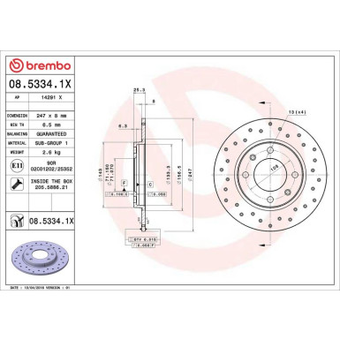 Bremsscheibe 08.5334.1X