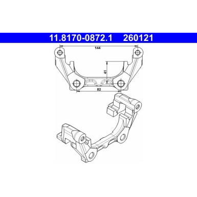 ATE Halter, Bremssattel 11.8170-0872.1