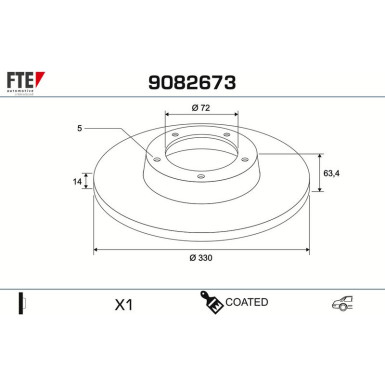 Bremsscheibe 9082673 Bremsscheibe 9082673