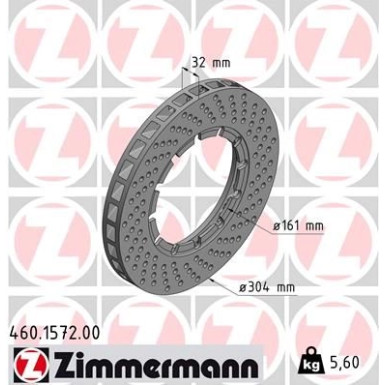 Zimmermann Bremsscheibe 460.1572.00 Zimmermann Bremsscheibe 460.1572.00