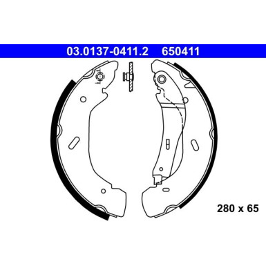 Bremsbackensatz 03.0137-0411.2 Bremsbackensatz 03.0137-0411.2